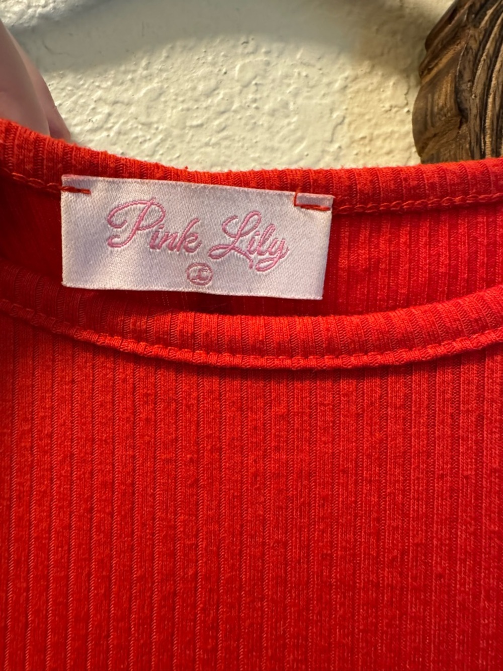 Pink Lily Bright Red Ribbed Tank Mini Dress - Picture 2 of 2
